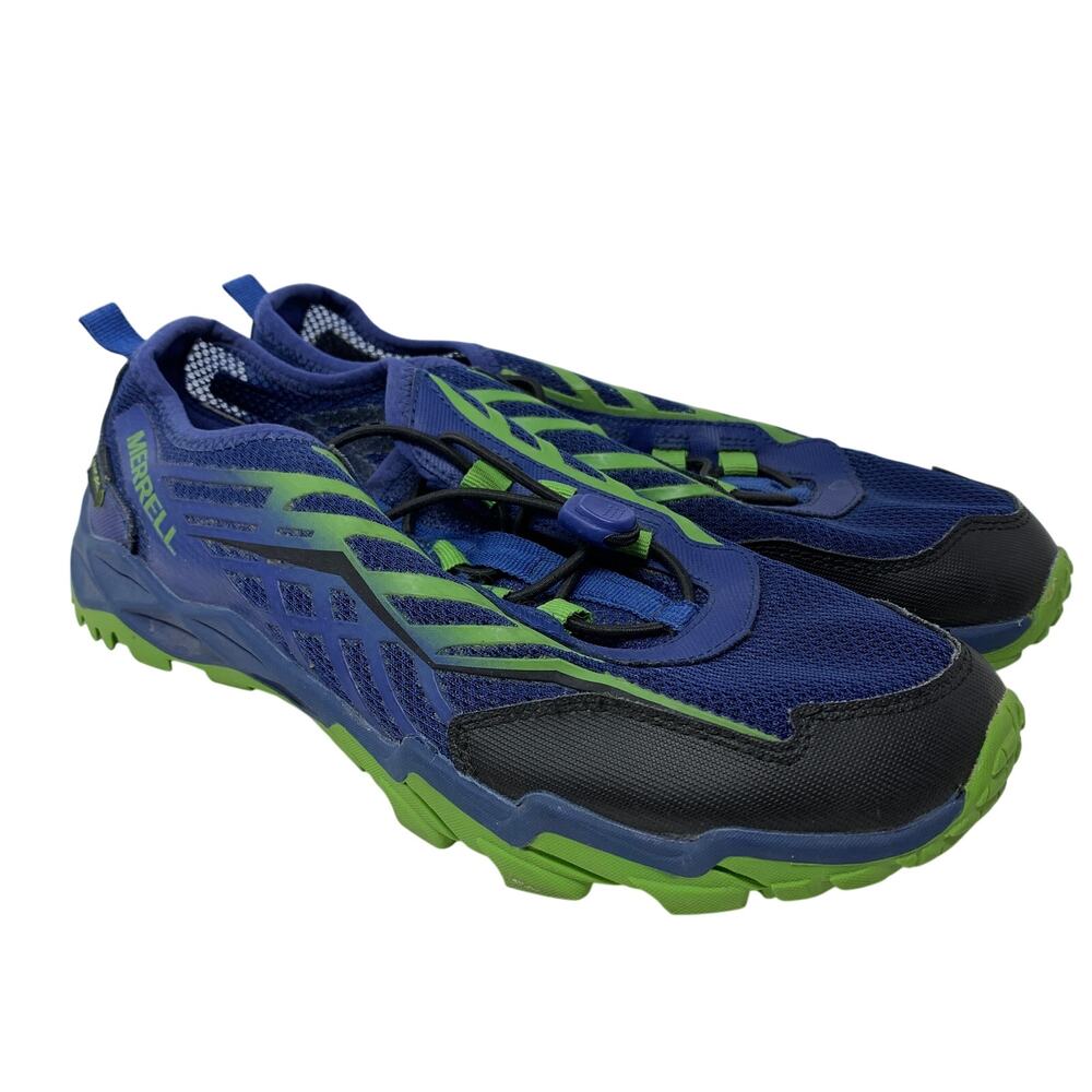 Merrell Hydro Run Boys Trail Running Shoes Blue Green Select Grip Size 5M EU 36